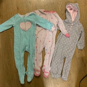 Two 2T sleeper onesie , 24m winter onesie